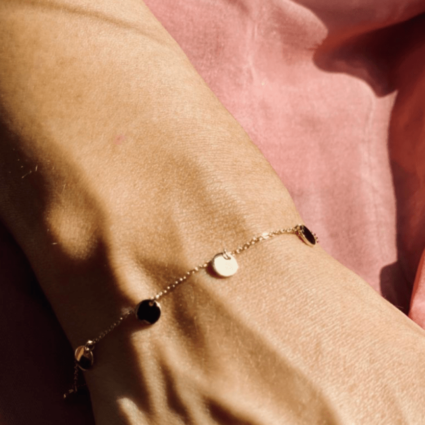 ZAG - Bracelet Confettis Acier Doré